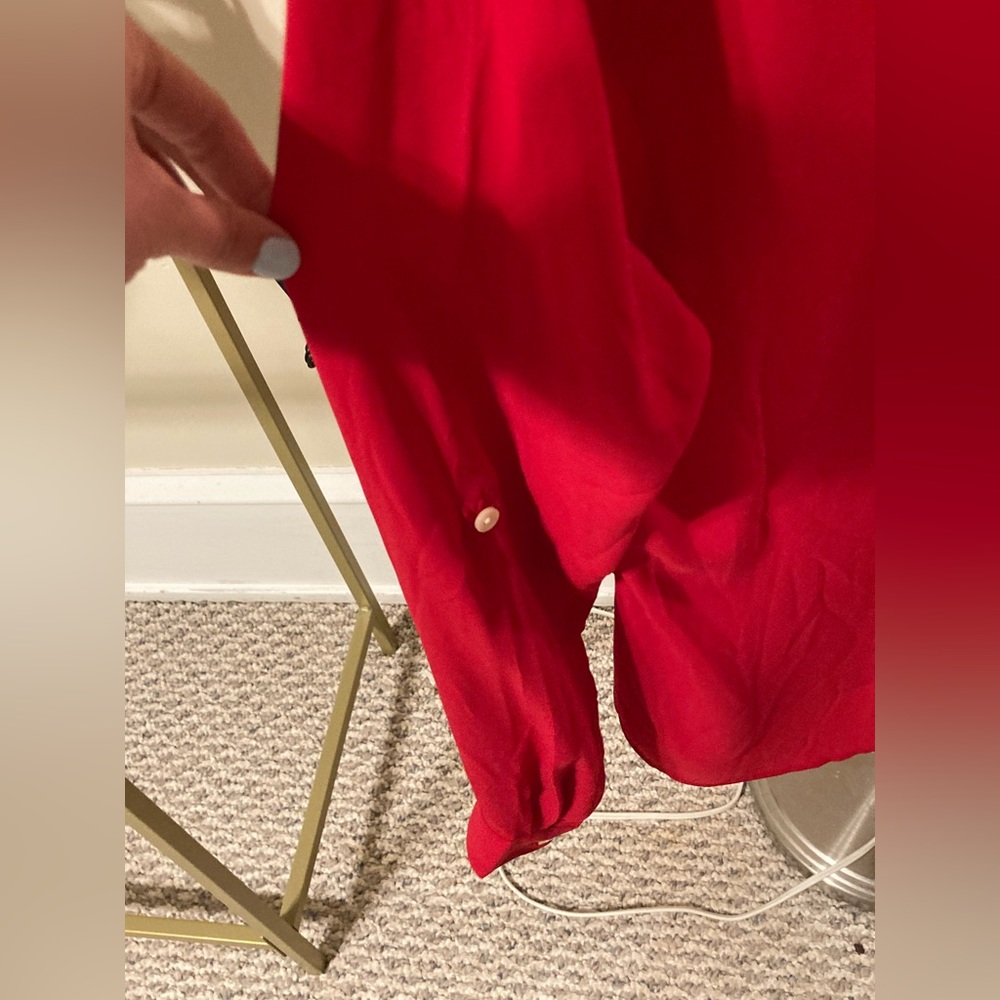 Loft Red Button Down. - image 6